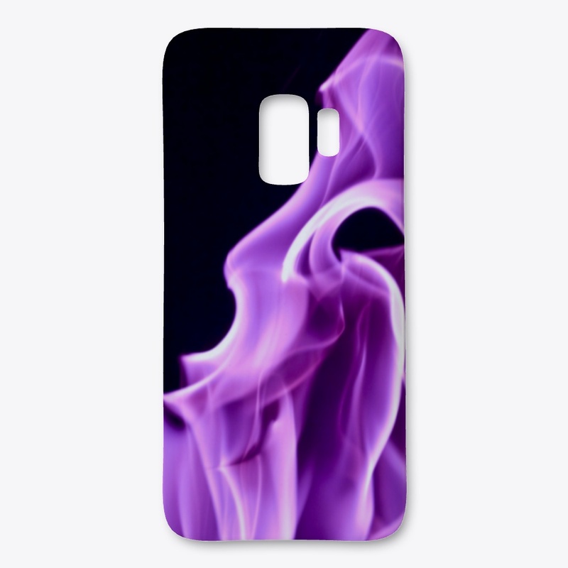 Purple Flame on Black Background