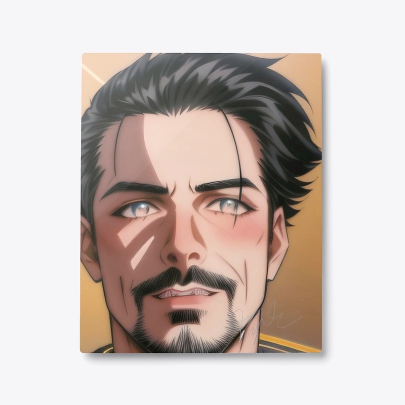 Anime Manga Themed Goatee Dude Portrait