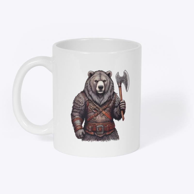 Warrior Bear with Axe Design