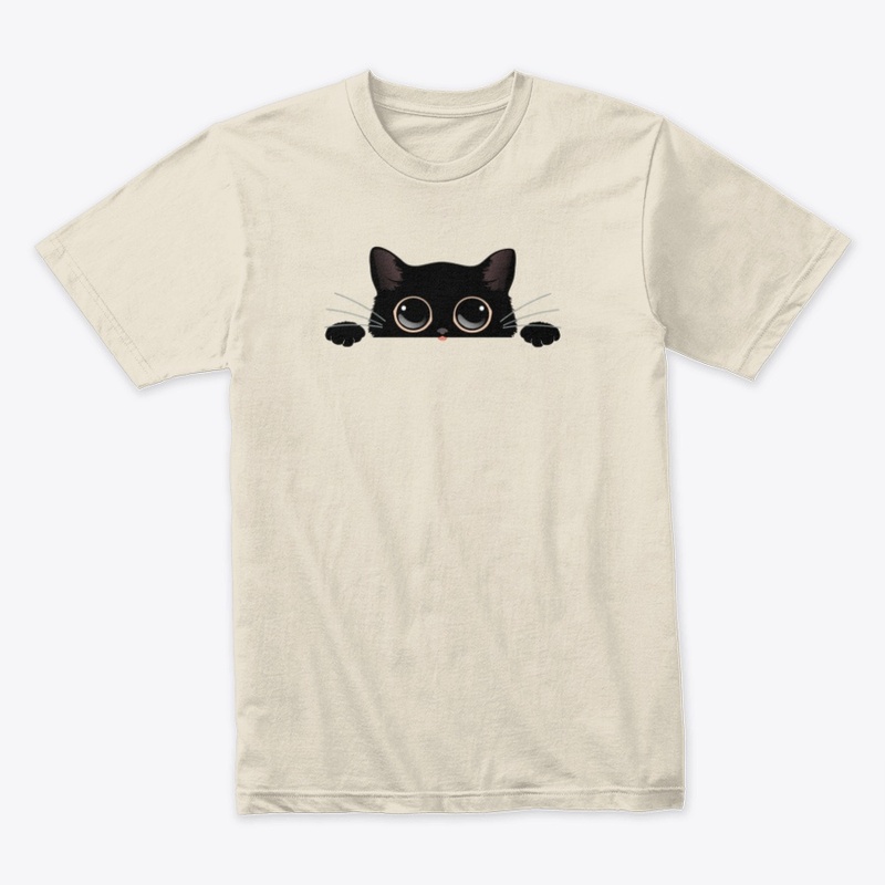 Peekaboo cat-tongue out