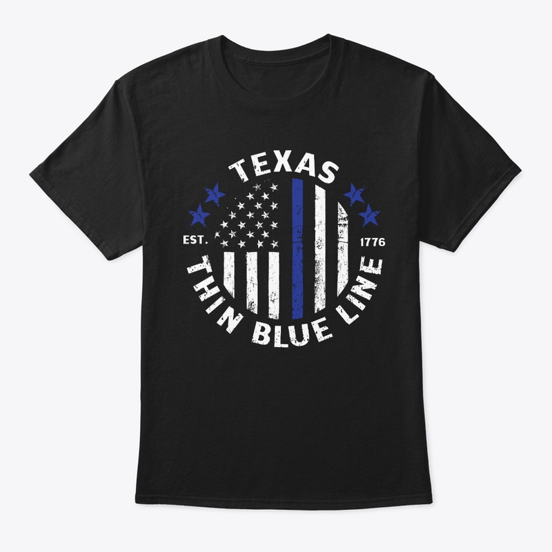 Texas Police T-shirt, Thin Blue Line 