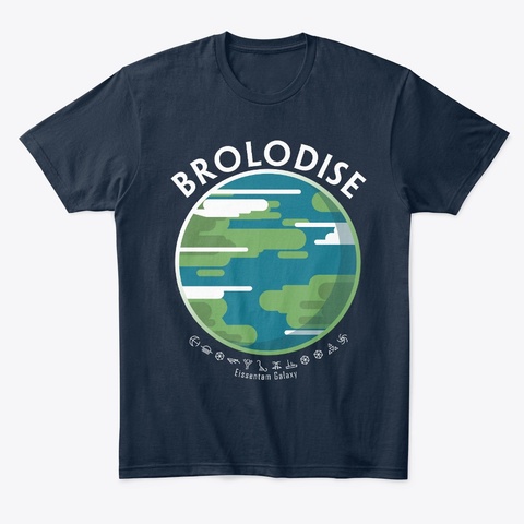 Brolodise Tee New Navy T-Shirt Front