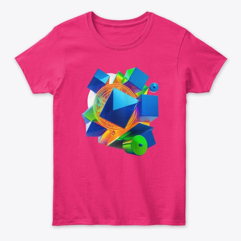 Neon 3D Geometric Streetwear Design 