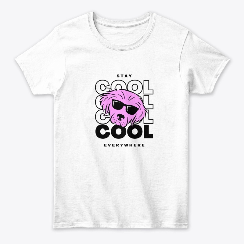 Stay Cool: Purple Dog Graphic Tee"