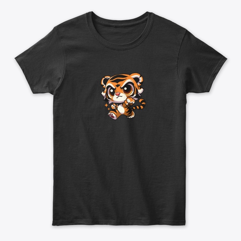 Feel my paw! Cute Tiger Cartoon