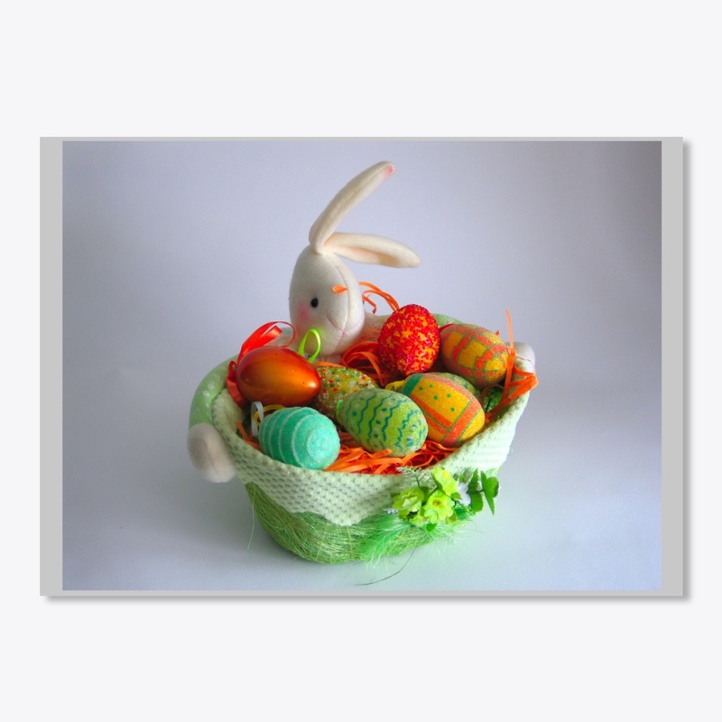 Hidden Bunny in the Easter eggs basket
