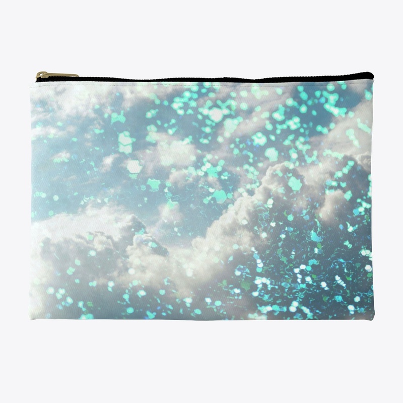 Blue Glitter Clouds
