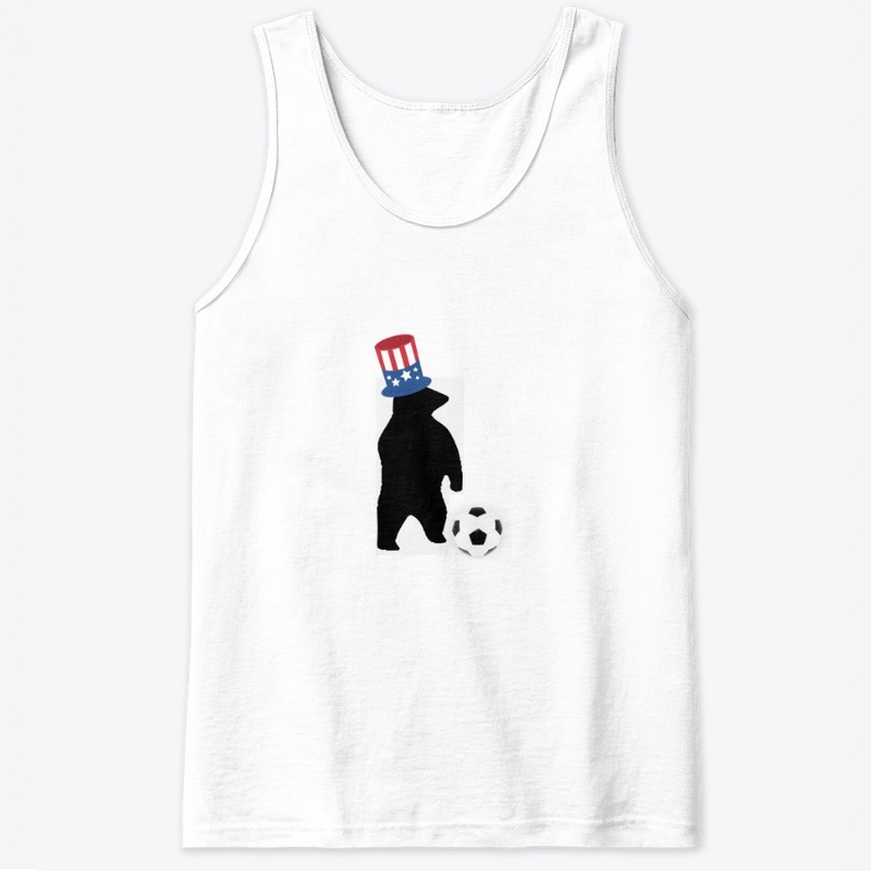  American flag football Tee w/ bear