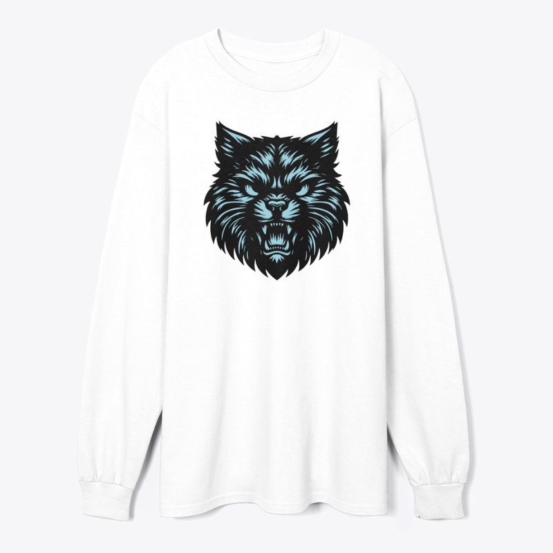 Bold Feline Head Design 