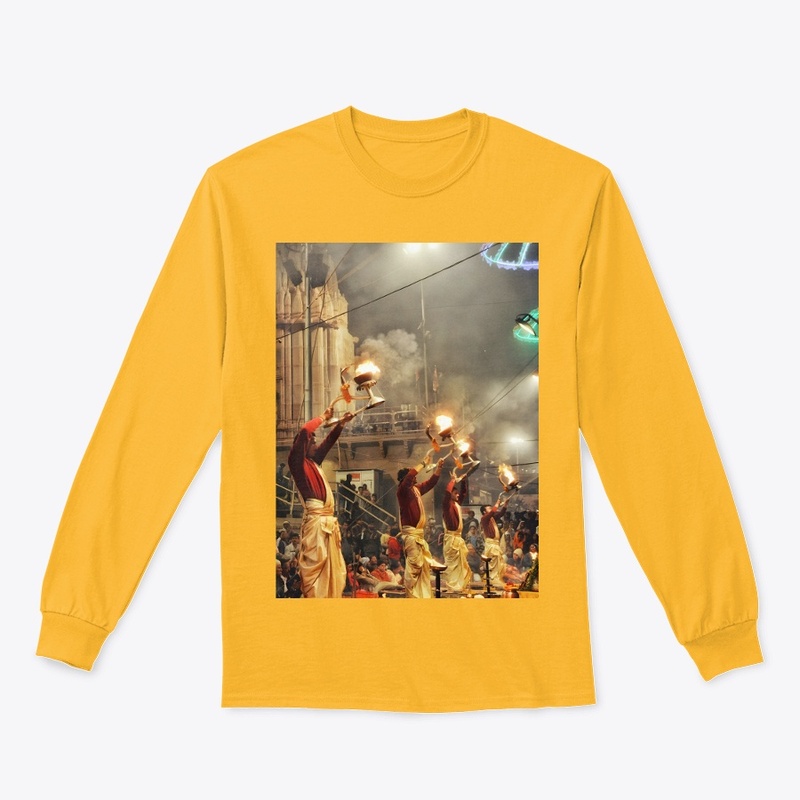 Long sleeve tee with Indian culture 
