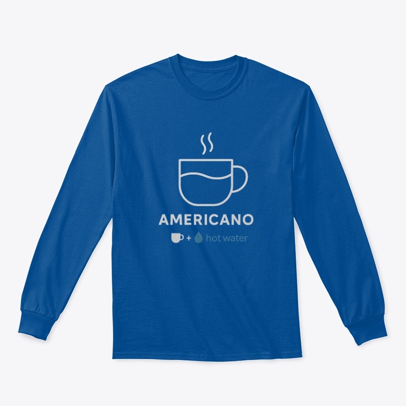 Americano Coffee Tee Design