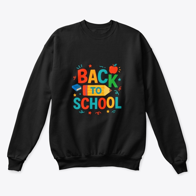 Back to School" Colorful Pencil & Apple 
