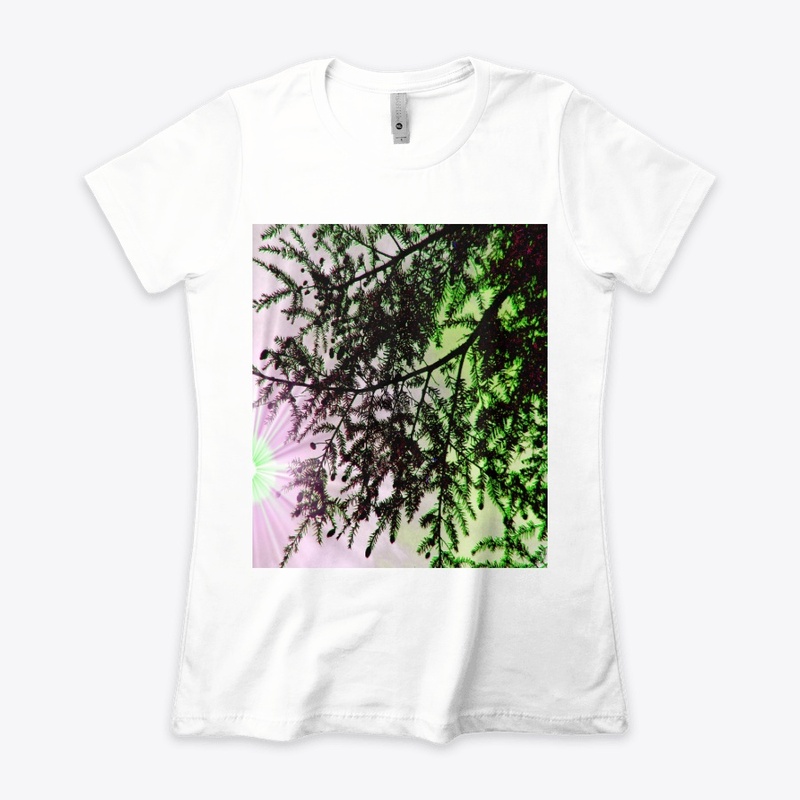green and pink tree 