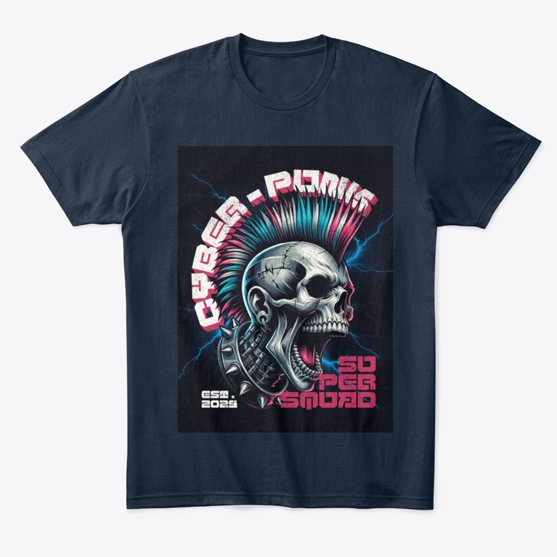 T Shirt Cyber Punk Skull