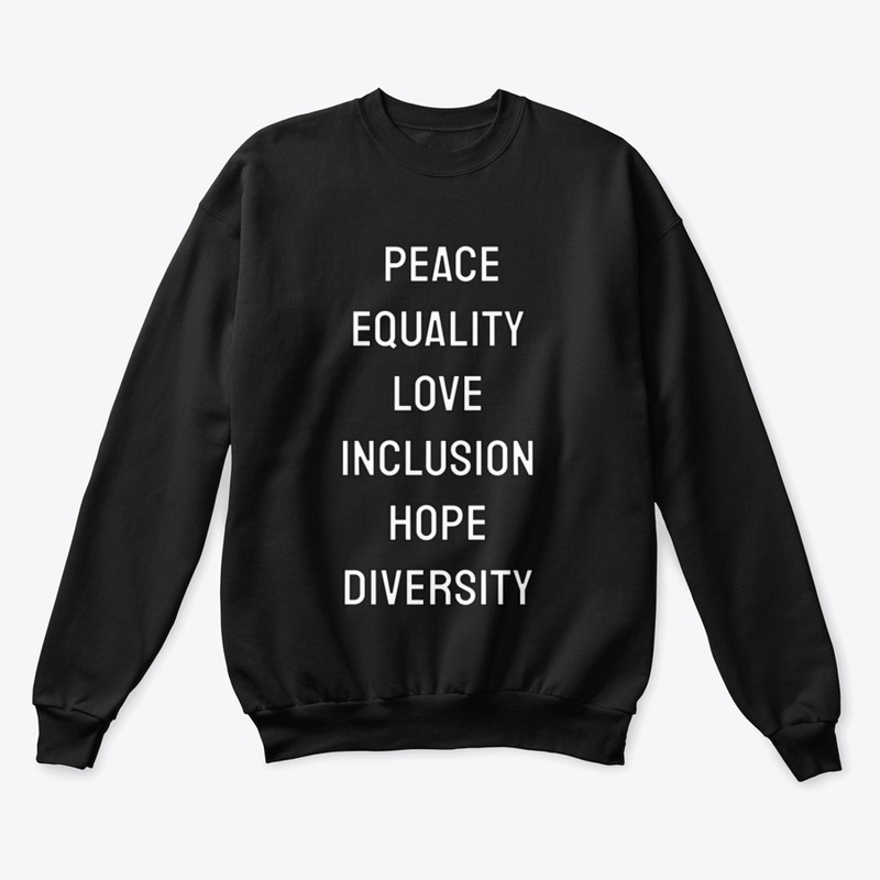 Peace Equality Love Inclusion Hope Diver
