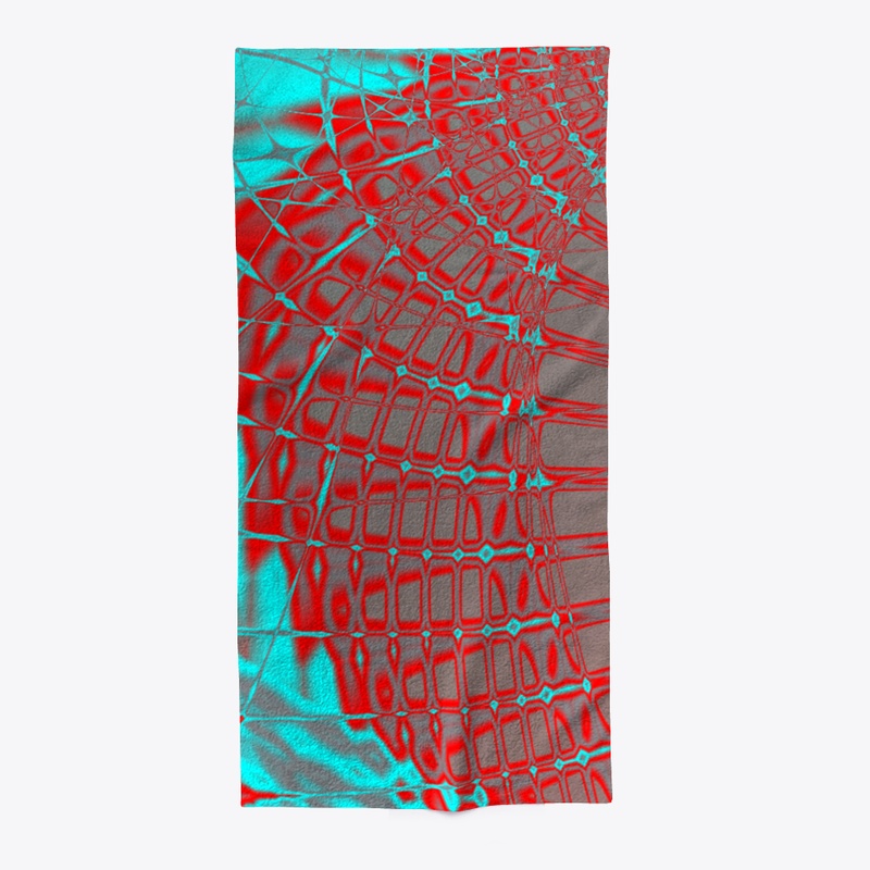 Atrium Rd/Tq Beach Towel