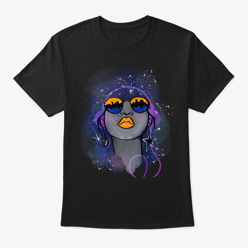girl with headphones magic design