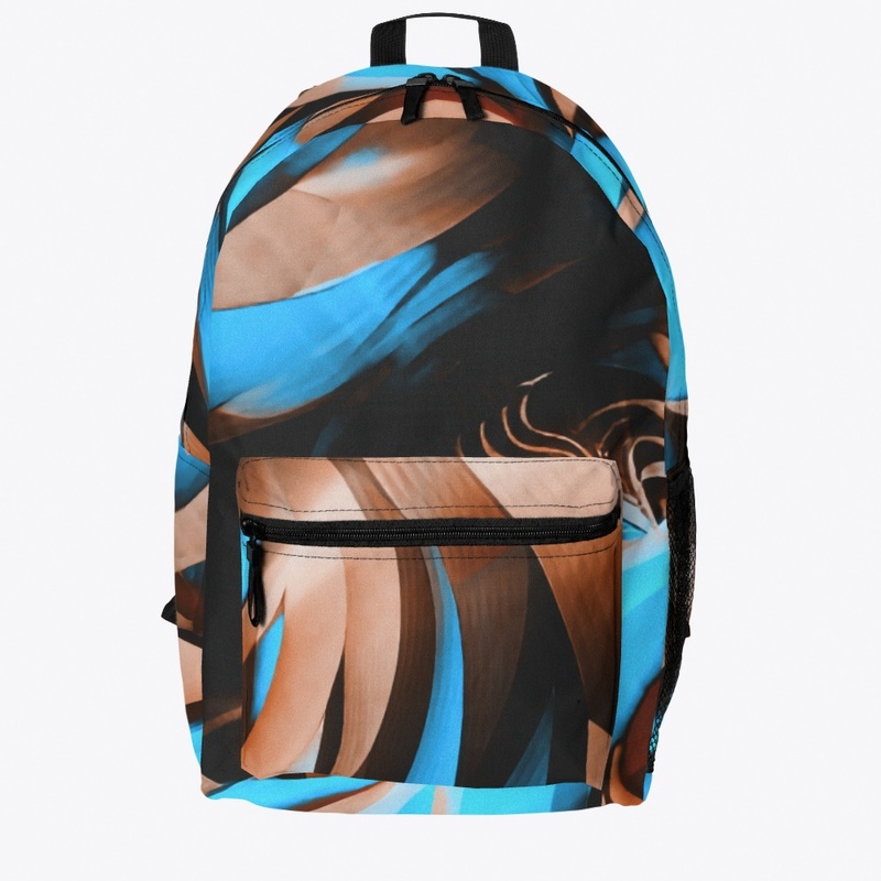 Turquoise Brown Abstract Pattern 