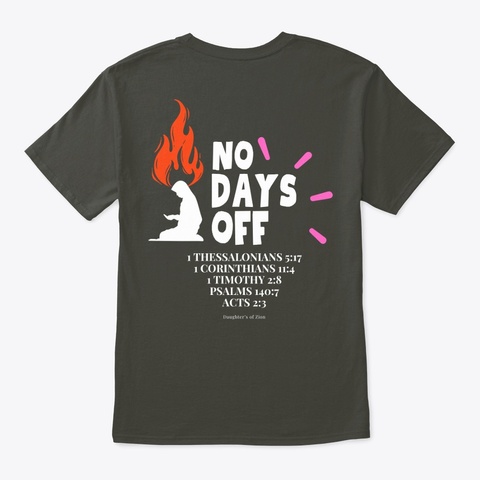 Daughter Of Zion Collection Smoke Gray T-Shirt Back