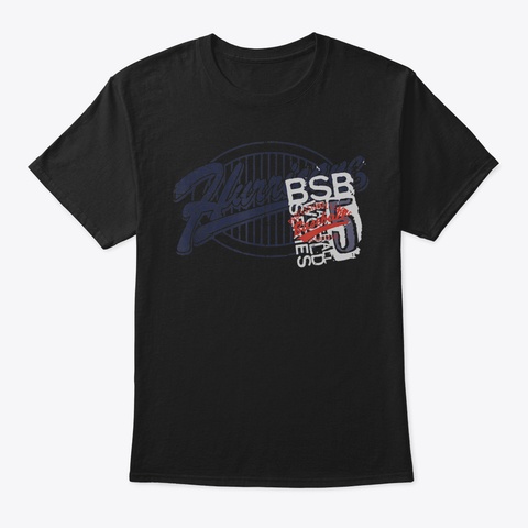 Mens Mens Baseball Slogan Distressed Vin Black T-Shirt Front