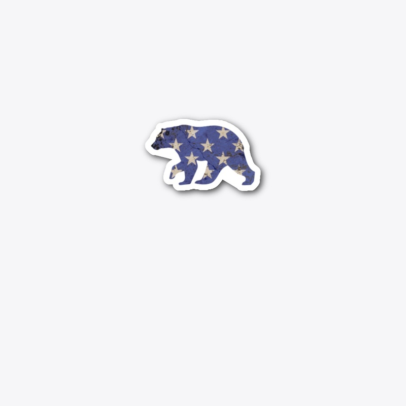 Bear Stars American Flag USA 4th of July