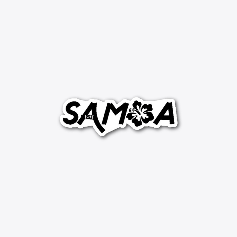 Samoa Love Black Letters