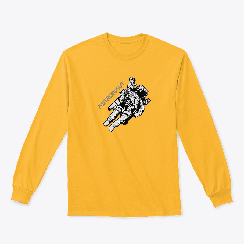 Astronaut Spacewalking (Grey Font)