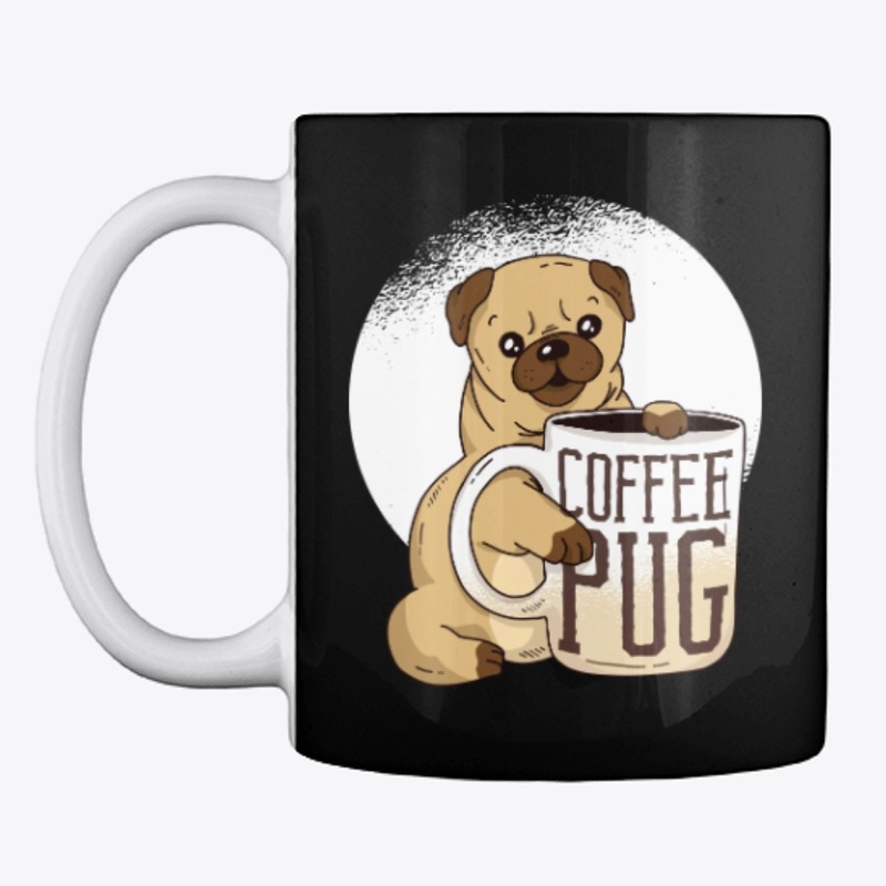 Pug Lover Gift Pug Loves Coffee