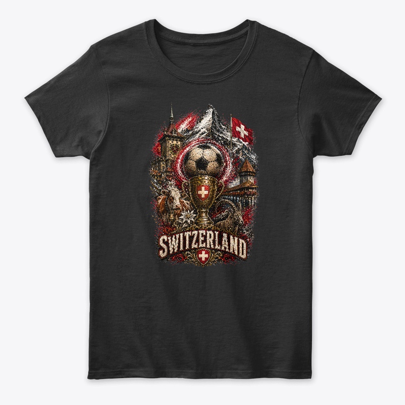 Switzerland Alpine Football Tee