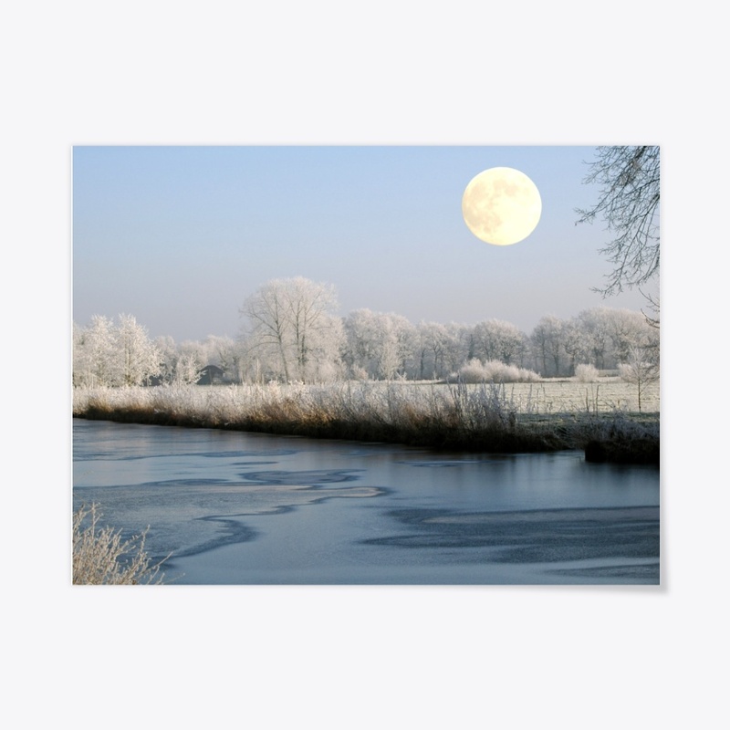 Crisp Moon Winters morning