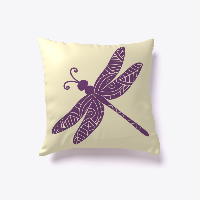 Dragonfly mandala pillow
