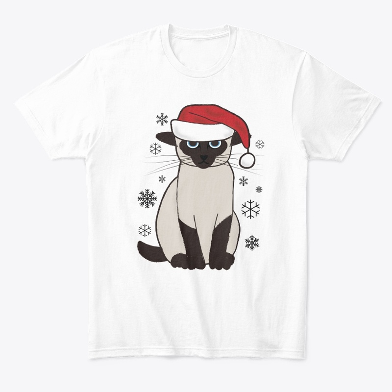 siamese santa funny Christmas Cat