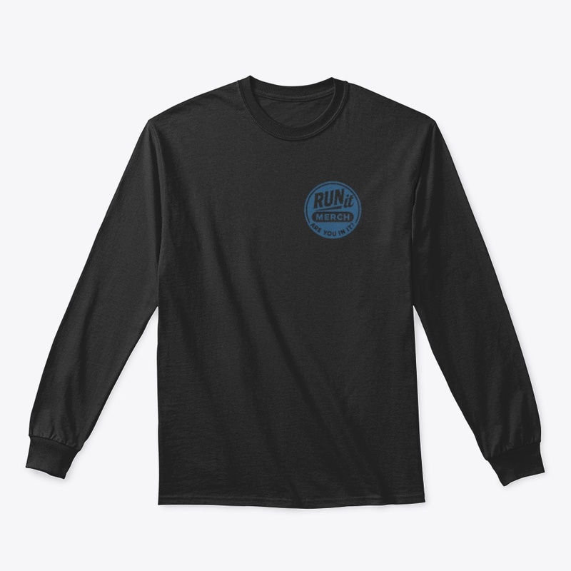 Blue Run It Merch Logo Tee