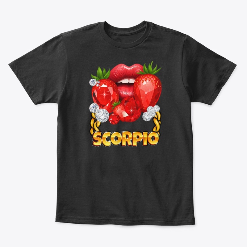 Scorpio Gold Chain Red Lips