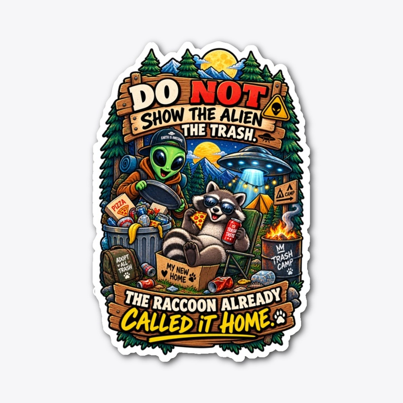Raccoon’s Trashy Alien Campout 