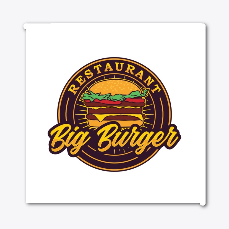 Vintage retro burger label  logo