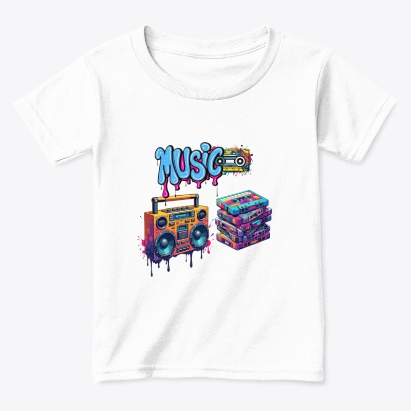 Retro Music Boombox Graphic Tee Unisex