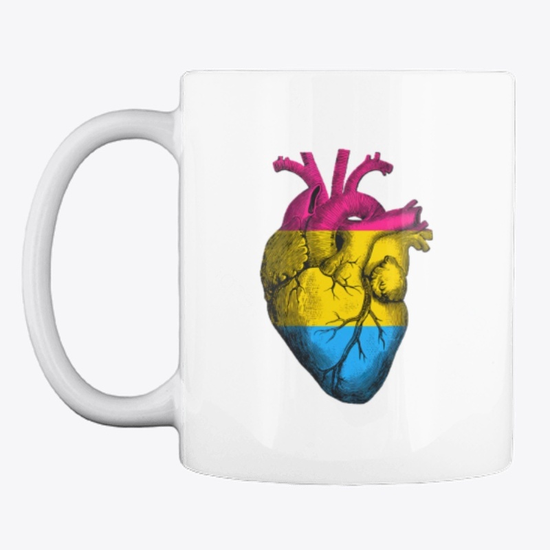 Pansexual Pride Anatomical Heart