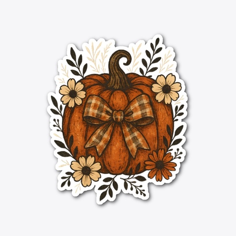 Rustic Pumpkin Fall Illustration Standard T-Shirt Front