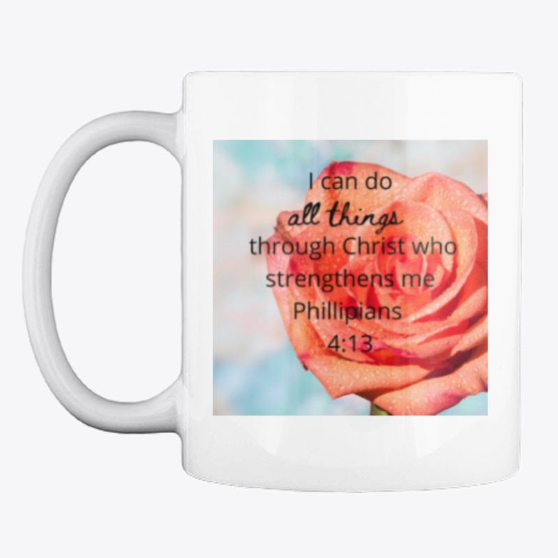 I can do all things rose pillow