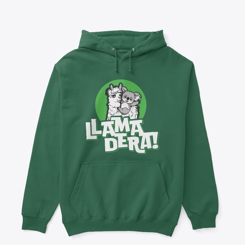 Llama Dera Time Forest Green T-Shirt Front