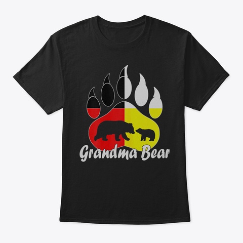 Womens Grandma Bear Shirt Mothers Day Fa Black T-Shirt Front