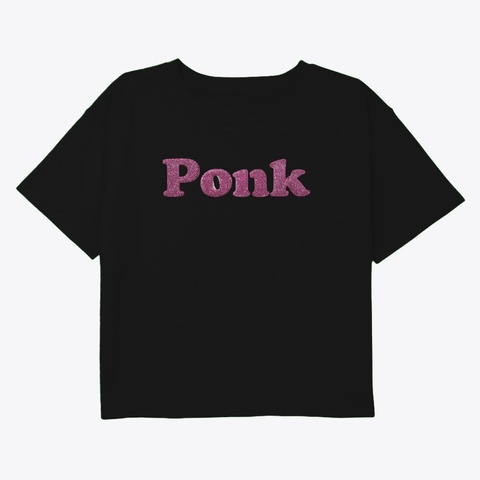 Ponk White Black T-Shirt Front