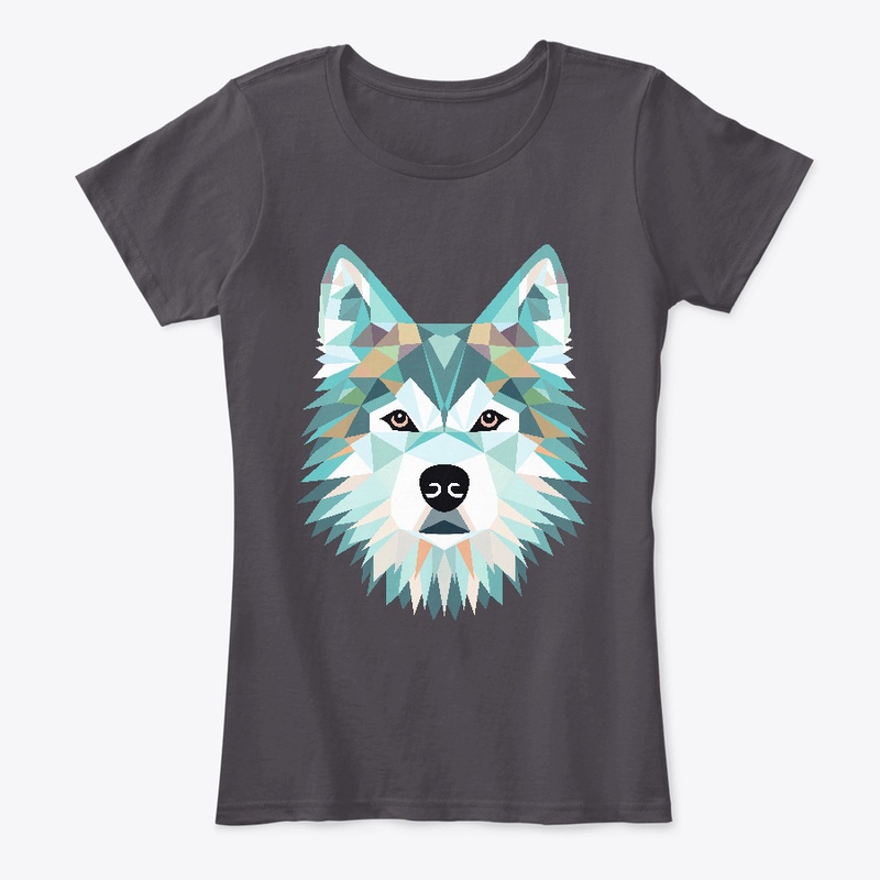 Alaskan Malamute Dog in geometric art