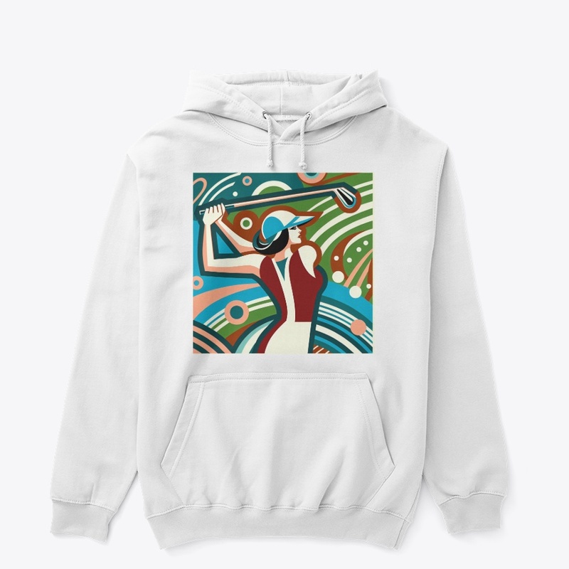 Woman Golfer Art Deco Summer Sports
