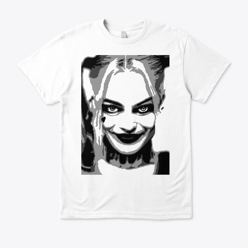 Margot Robbie Black and White Portrait