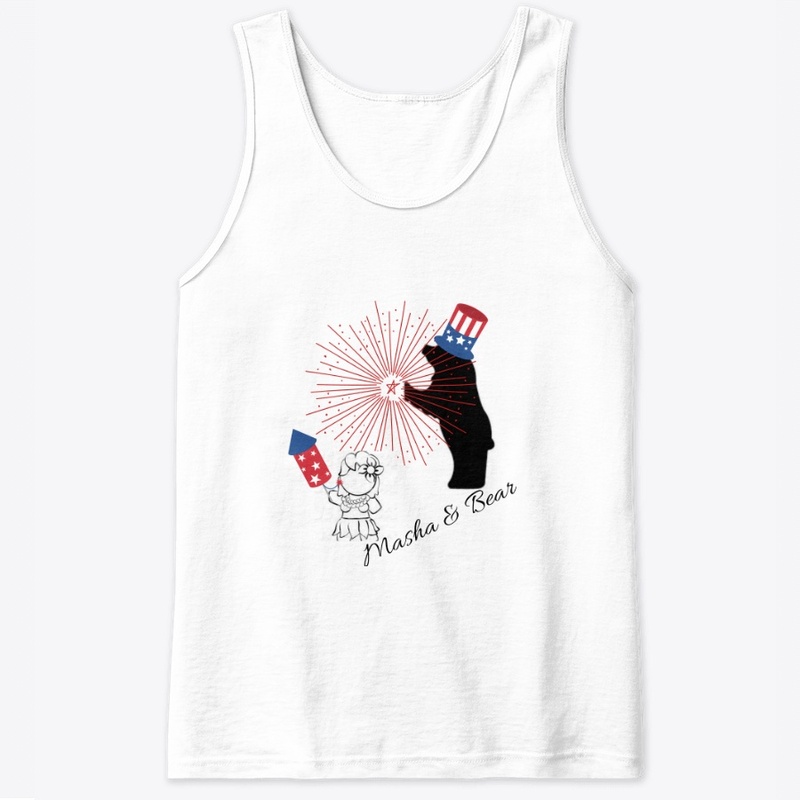 Masha & Bear 4th July Tee