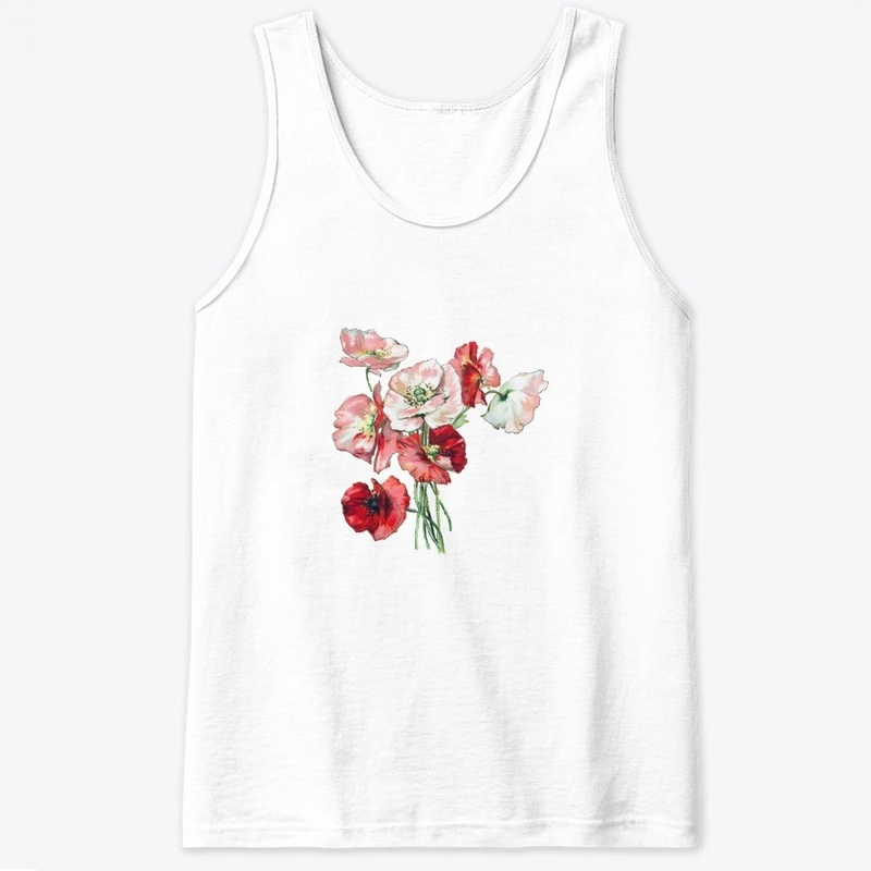 Realistic Red and Pink Flowers Design