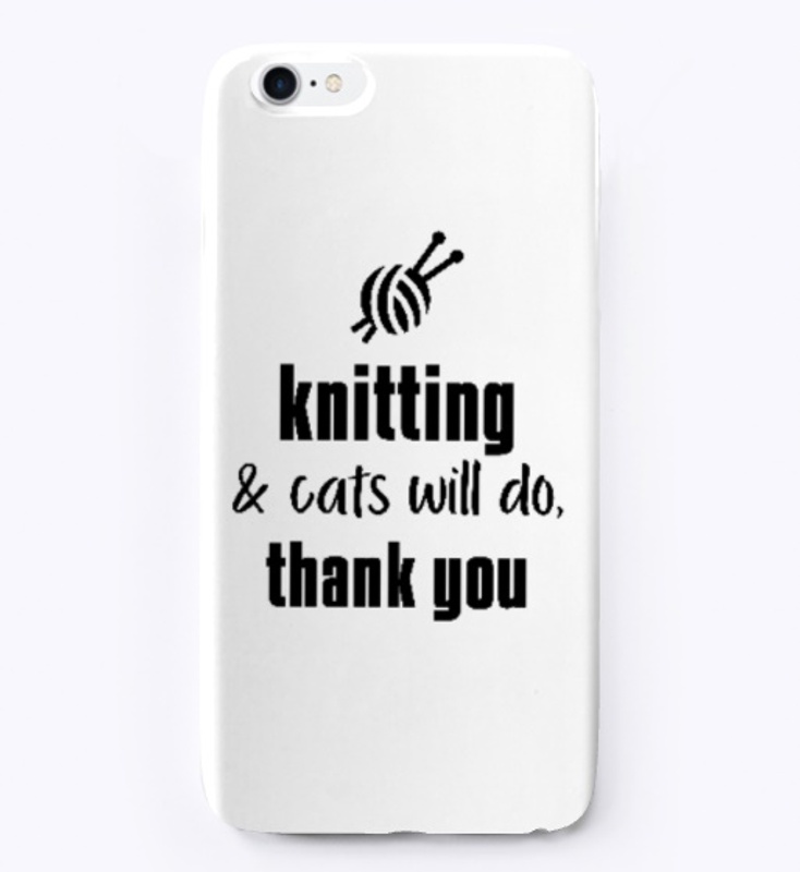 Knitting And Cats Will Do - black