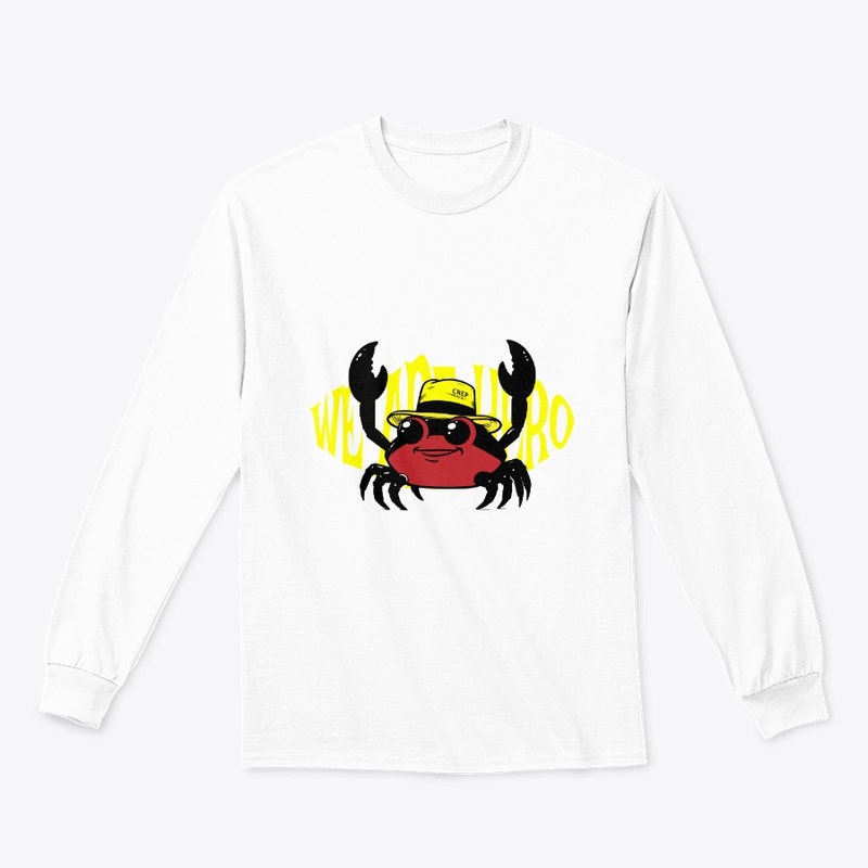 crab with hat and text art